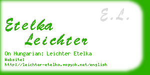 etelka leichter business card